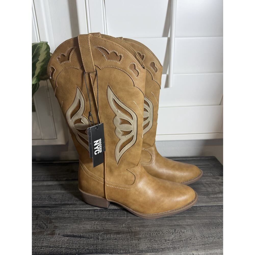 Madden‎ NYC Women's Butterfly Western Boots Size 10 Festival Cowgirl Cowboy Boho